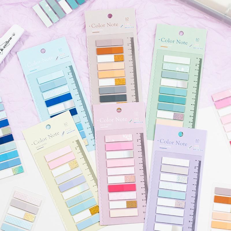 200Pc Self Adhesive Index Tabs Page Markers Transparent Waterproof Sticky Notes for Classifying Files Flags Planner Stickers