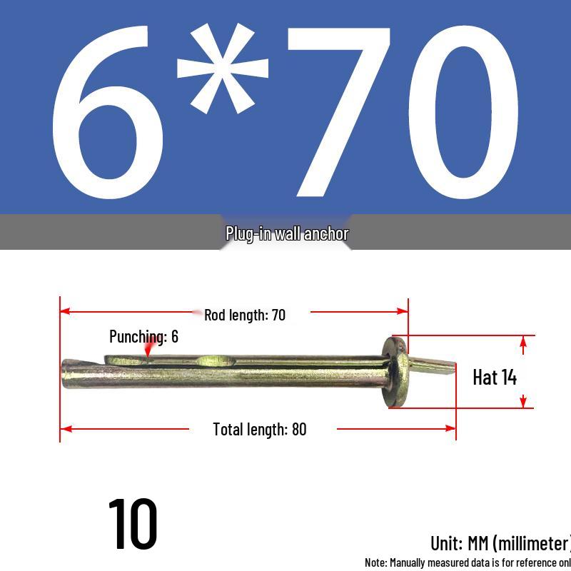 Aluminum Rivet Insert for Gantry Frame with Expansion Bolt and Wall Plug
