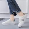 Spring Autumn New Anti-Slip Casual Shallow White Shoes Women Flat Bottom One-Legged Versatile Sports Leather Student Board Shoes