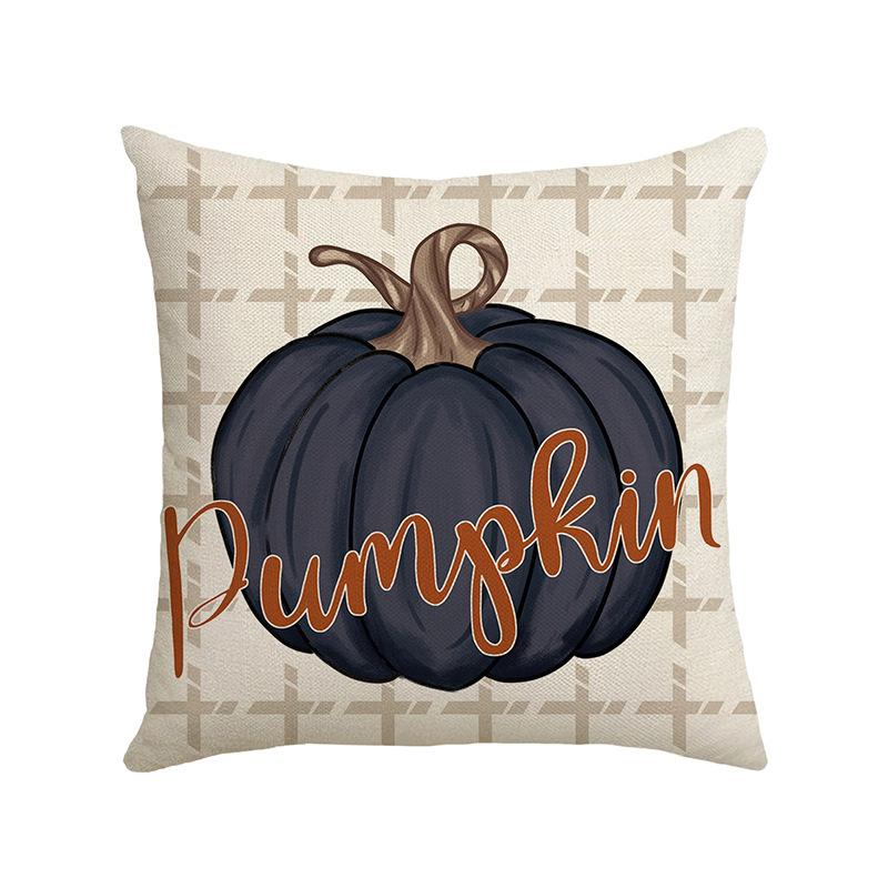 Autumn New Linen Letter Print Sofa Pillow Living Room Cushion Bedside Bay Window Cushion Cover