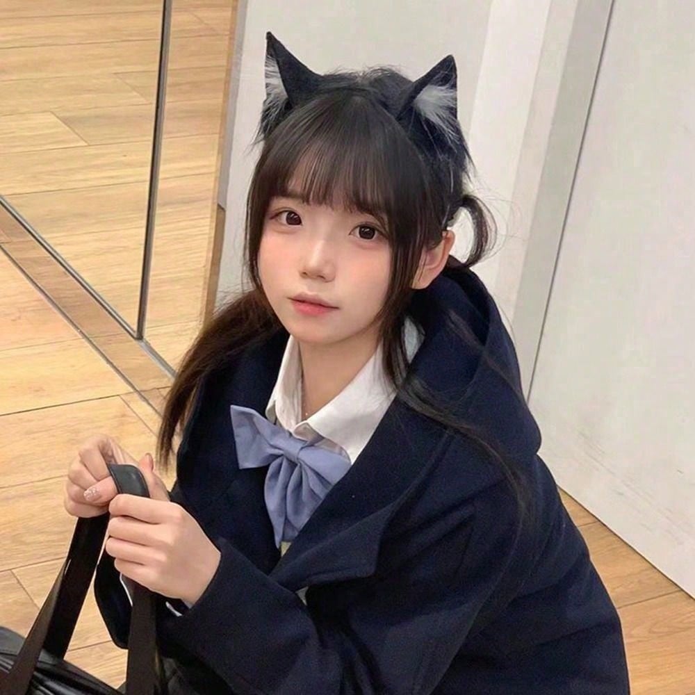 Čelenka do plyšových kočičích uší Dámská Cosplay stuha do vlasů Legrační roztomilá vlasová obruče Lolita