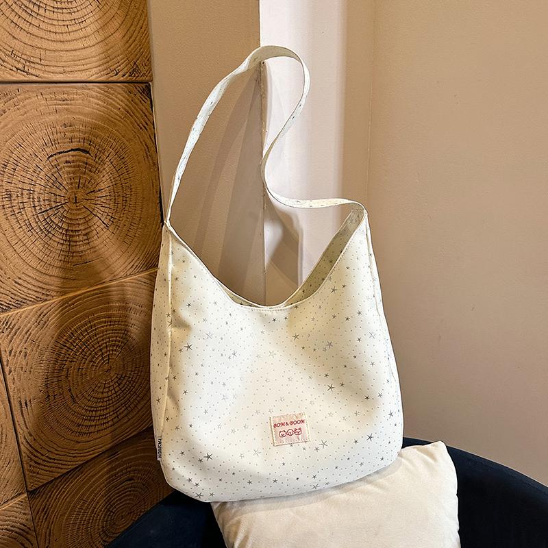 Gepunktete Schultertasche mit großem Fassungsvermögen, Damen-Arbeitstasche