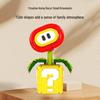 Adult Mario Star Piranha Plant & Fire Flower Building Blocks Set