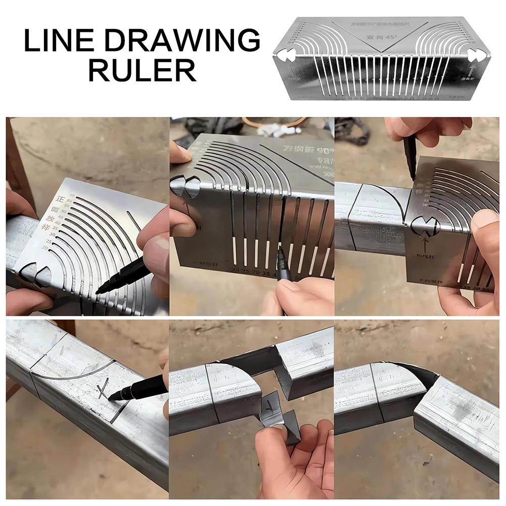 20-100MM Precise-Flex Angle Arc Marking Tool Square-Pipe Efficient Metal Pipe Saddle Cutting Guide Pipefitter Measuring Tool