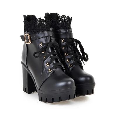Rome Women's Boots Ankle Spring Autumn and Winter Single Boots 9CM Square Heel Metal Decoration High Quality Dance Women Shoes