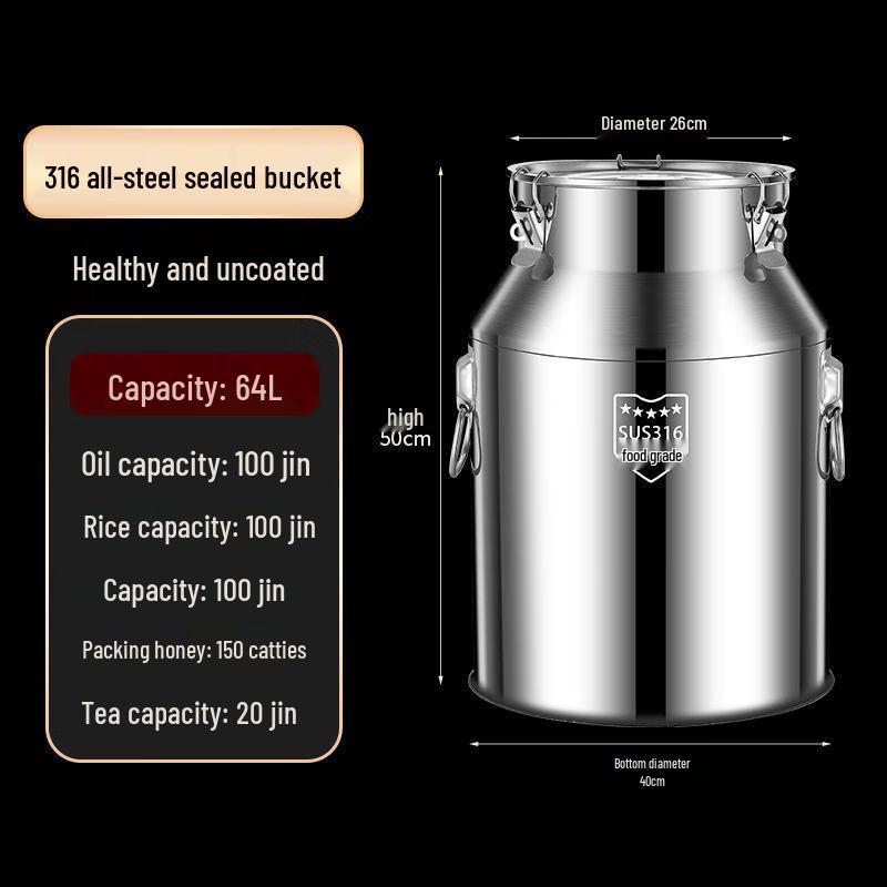 Stainless Steel Sealed Storage Barrel