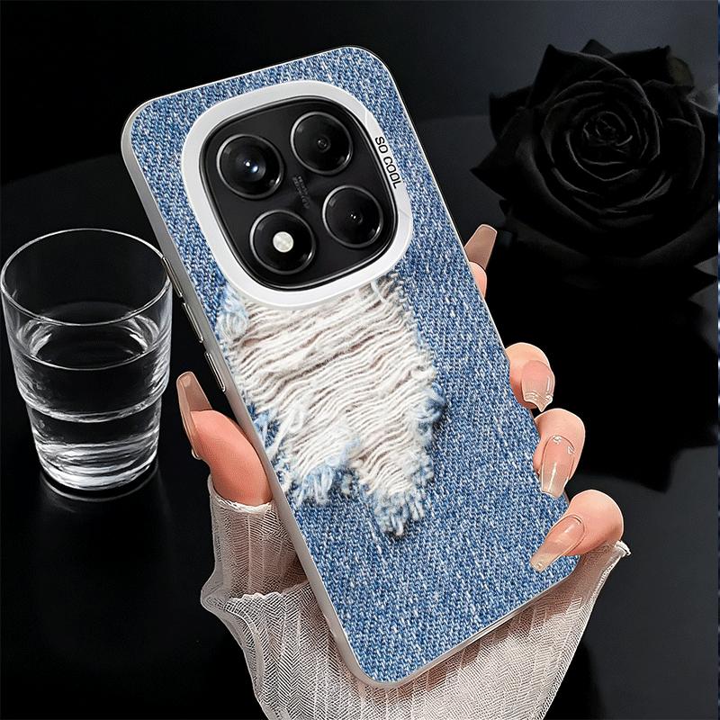 Retro Denim Pattern Soft Phone Case for Xiaomi Redmi Note 13 14 15 Pro Plus 12S 12 11S 11 11T 10S 10 Shockproof Cover Back Shell