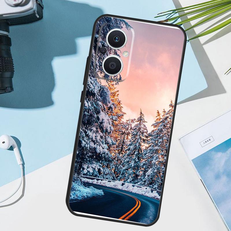 Landscape Winter Light Snow Cover For OPPO Reno 14 F 13F 12F 11F 10 11 12 13 Pro 7 8 Lite OPPO Find X9 X5 X6 X8 Pro Case