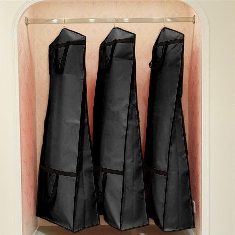 180cm Wedding Dress Garment Bag Cover for Gowns Women Storage Protector Cover with Zipped Pocket Garment Bag for Home Storage