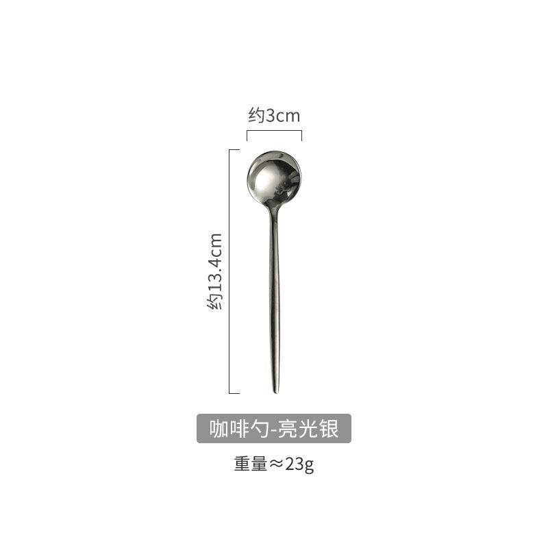 304 Mirror Gold Western Food Knife, Fork and Spoon Tableware Steak Knife and Fork Dessert Fork and Spoon Coffee Spoon Chopsticks