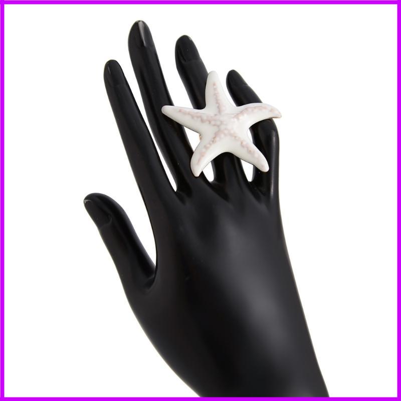 Exaggerated Fashion Statement Ring Flower and Pearls Wedding Finger Ring Handmade Jewelry for Parties