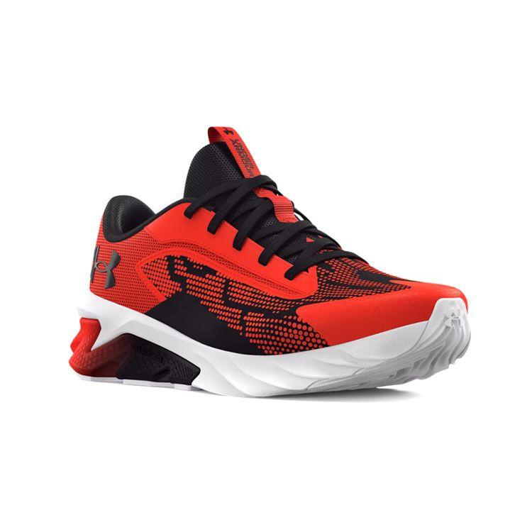 Under Armour Charged Scramjet 4 Boys Orange Grey Running Shoes 3024208-600