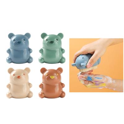 Bärenmuster Fingernägel Reinigungsbürste Kinder Nagelbürste für Babys und Kinder Weiche Borstenbürsten Nagelbürste