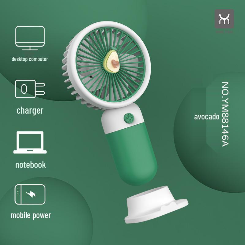 Dopamine Style USB Rechargeable Cartoon Handheld Fan