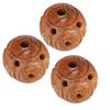 10Pcs Peach Wood Beads Carving for   Bracelet Necklace Crafts Pendants Accessories