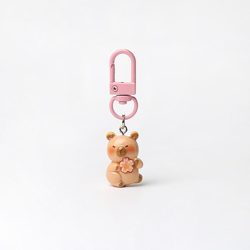 Cartoon Pink Color Capibara Capybara Keychain Pendant Backpack Hangings Decoration Accessries Gift