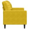 2 Seater Sofa Yellow 120 Cm Velvet