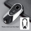 Car Remote Key Case Cover-Rose Gold for Mercedes Benz 2022 2023 C S Class W206 W223 S350 C260 C300 S400 S450 S500 Key Shell Trim