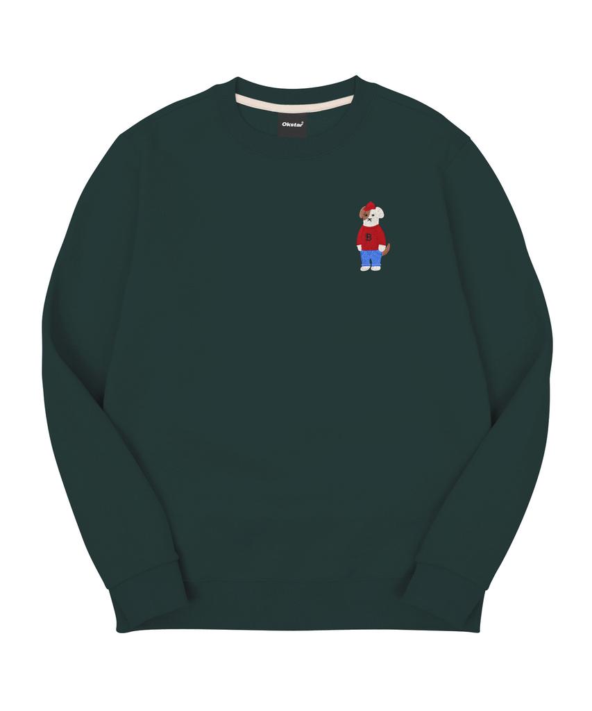 OKSTAR Mini Me Intense Brodog Embroidered Double-Sided Sweatshirt (Type B)