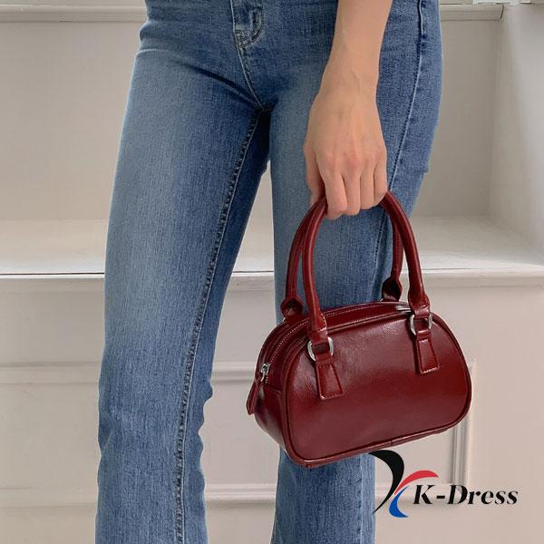 Enamel Mini Strap Tote Bag Leather Crossbody