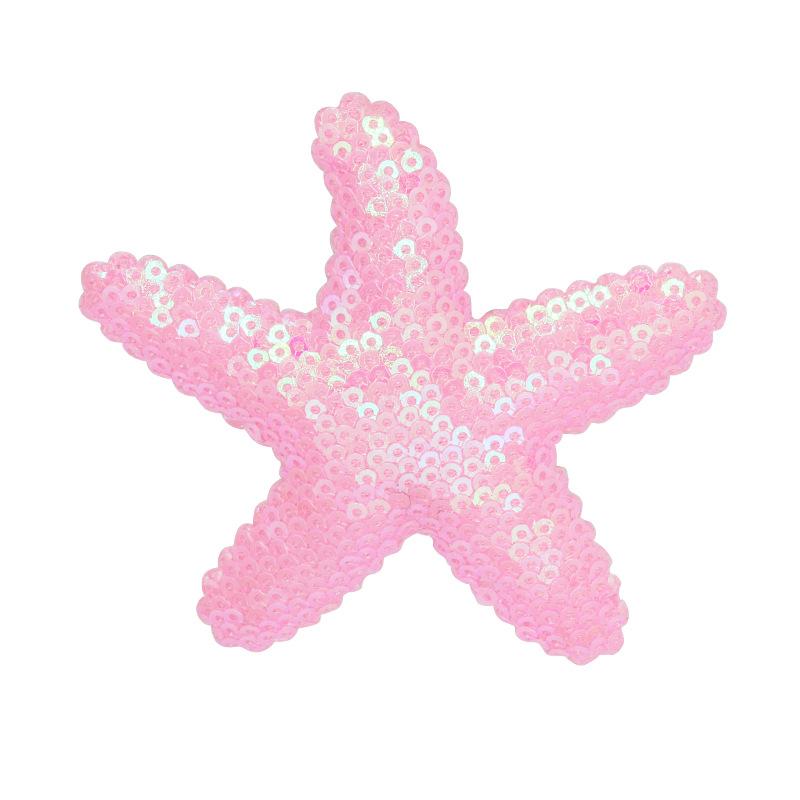 Starfish Hair Clips Pink Sequins Hair Pins Sea Star Alligator Hair Clips Barrettes Glitter Sea Shell Beach Hair Accessories