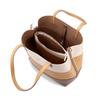 Borsa a Tote Versatile di Tendenza Pelle Colore Unico Giuntura Grande Capacità Borsa a Tracolla Stile Semplice Fresco da Pendolarismo Borsa a Spalla