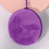 Candy Color Round Plush Coin Purse Women Cute Solid Color Change Pouch Wallet Keychain Portable Earphone Storage Bags