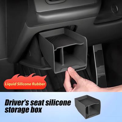 Under Cab Storage Box For LIxiang L6 L7 L8 L9 Driver's Seat Silicone Storage Box Auto Interior Storage Box I4H1