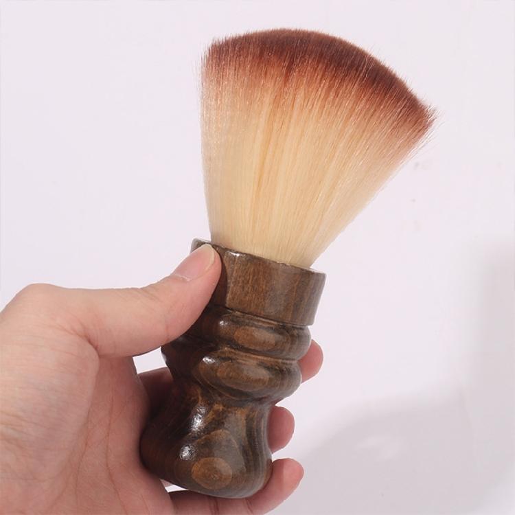 Neck Duster Brush Soft Hair Brushes Salon Hair Cutting Brush Broken Hair Sweep Brush with Wood Handle Neck Brush