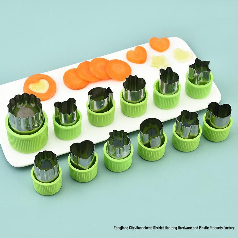 Stainless Steel Baby Food Cutter & Cookie Stamp - Farfalle, Vegetable, Fruit, Sausage, Wonton Mold