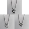 Titanium Steel Vintage Heart Pendant Necklace For Women With Geometric Design And Cross Chain