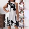 2026 Summer Retro Print Halter Tie Dress - Artistic Plus Size Fashion