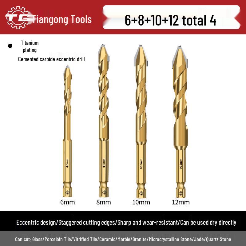 Tiangong Super Hard Tile & Concrete Drill Bit with Eccentric Tilt Head