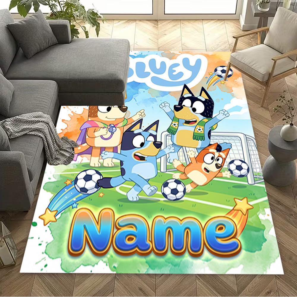 Penguin Christmas Wreath Personalized Name Floor Rug Office Rug Design for Dining Room Decorate room Living Rooms Entryway Antislip Carpet