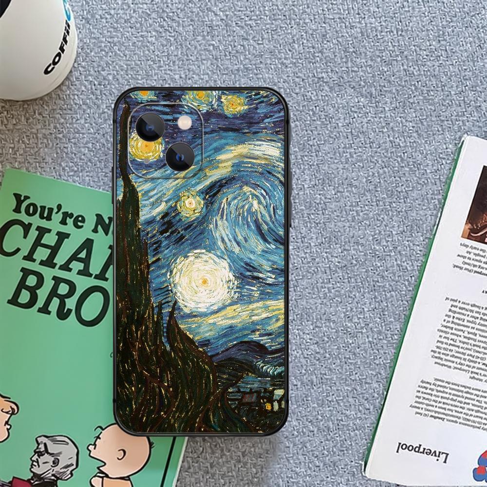 Starry Night Van Gogh Kryt na telefon Coque pro Iphone Xiaomi Mi Samsung Galaxy Redmi Note AS 11 12 13 14 15 22 23 24 5G Pro Plus Max Fe Ultra