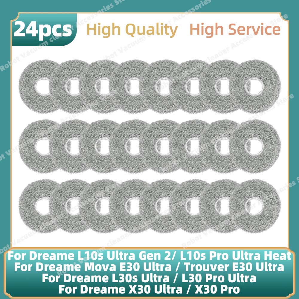 Passend für Dreame L10s Ultra Gen 2 / L10s Pro Ultra Heat / Mova E30 Ultra / Trouver E30 Ultra Ersatzteile: Hauptbürste, Seitenbürste, Filter, Wischbeutel