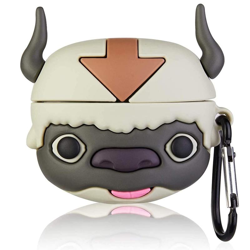 3D Cute Cartoon Big Black Bull Silicone Case For Airpods Pro Wireless Earphone Box Cover For Apple Airpods 1/2 Coque