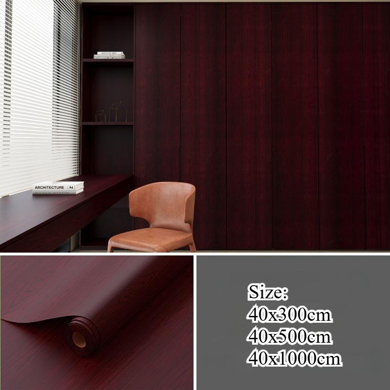 Wood Grain Background Wallpaper Bedroom Living Room Furniture PVC Waterproof Wall Sticker Self-adhesive Home Decor Wallpaper