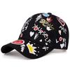 Unisex Letter Printing Graffiti Baseball Caps Outdoor Adjustable Spring and Autumn Casual Sunscreen Hat