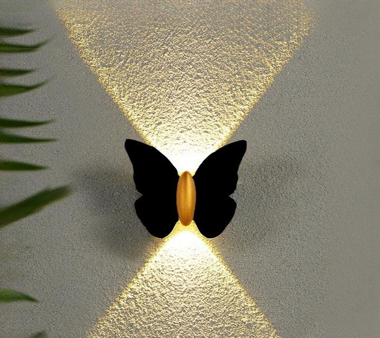 

Waterproof Butterfly Wall Lamp Surface Mounted LED Wall Light Modern Nordic Luminaire Indoor Living Room Porch Outdoor Cold White чорний