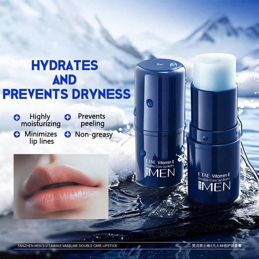 1/2pcs Men's Vitamin E Moisturizing Lip Balm, Smoothes Lip Lines, Improves Chapped, Dry And Dull Lip