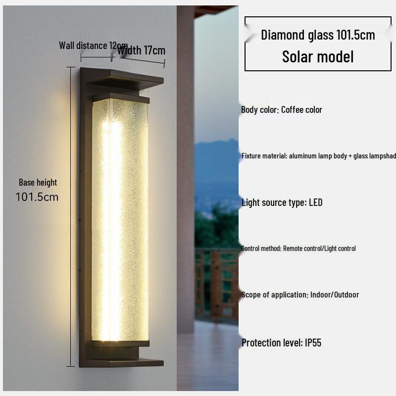 Solar Italian-Style Courtyard Wall Light – Waterproof, No Wiring Needed