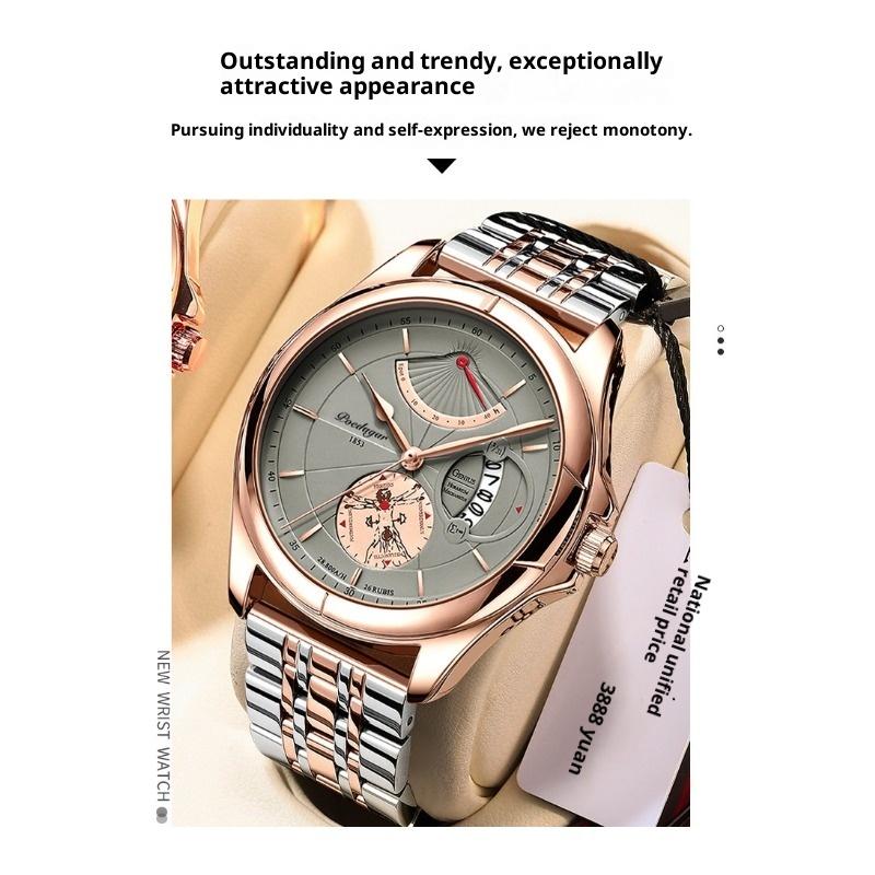 Top Brand Waterproof Men's Watch New Ultra-thin Calendar Quartz Watch