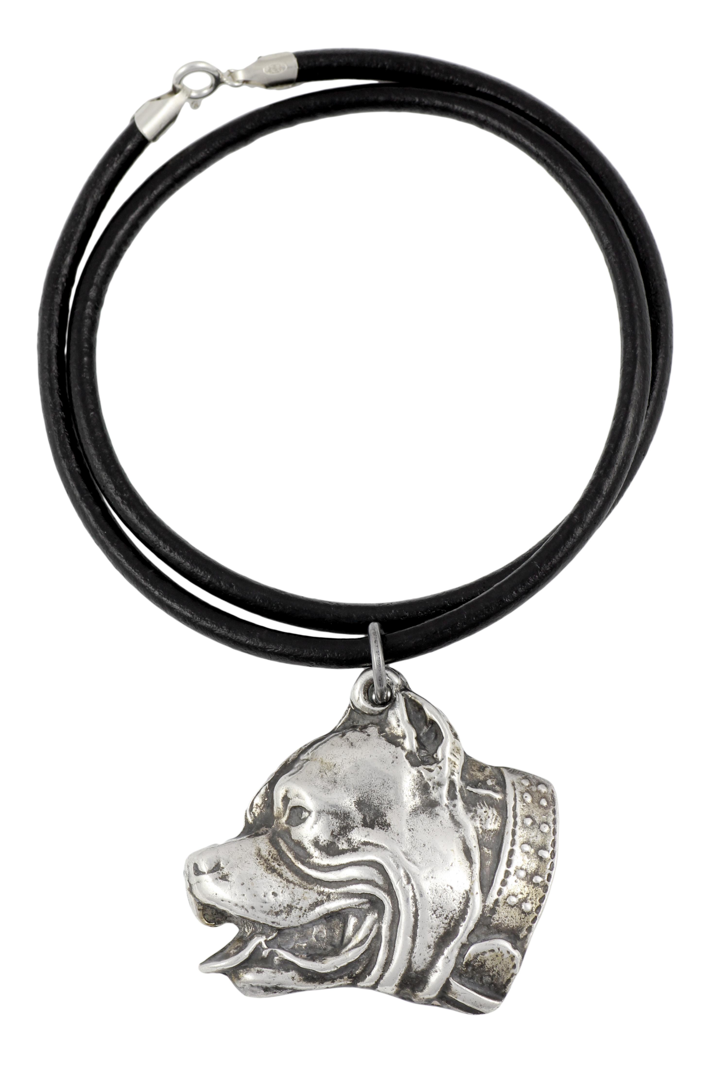

Pit Bull, American Pit Bull Terrier, Pitbull Terrier, APBT - Necklace with dog, silver-plated pendant for dog fan, unique jewelry by Art-Dog brand срібний