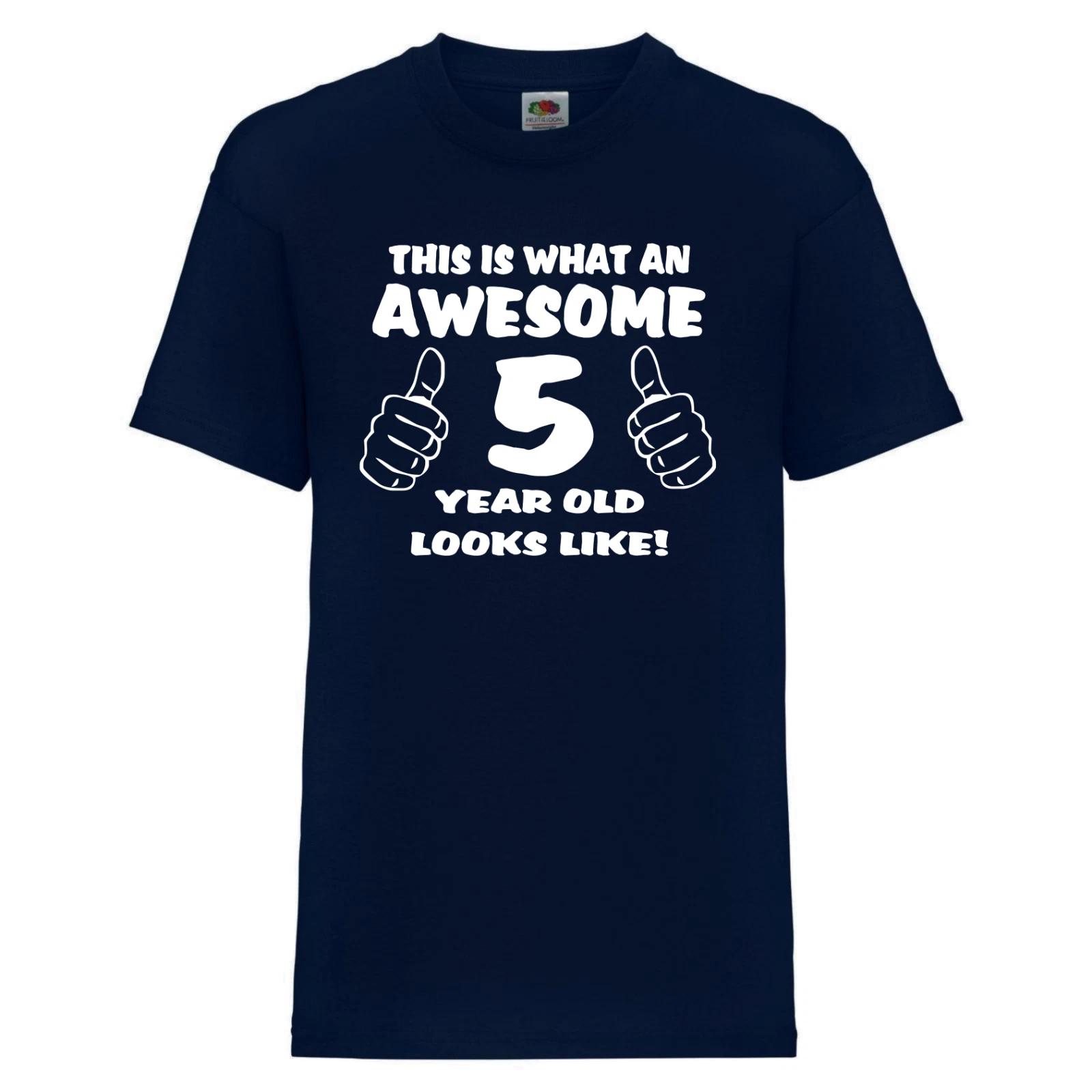 5th birthday T-Shirt gift - This Is What An Awesome 5 Year Old Looks Like! XL