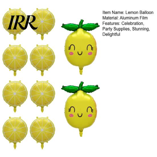 Brautjungfern-Zitronen-Deko 10 Stück Ballons, Sommer Gelbe Obst-Folienballons für Scheibenballon-Themen-Geburtstagsparty-Zubehör, Urlaub