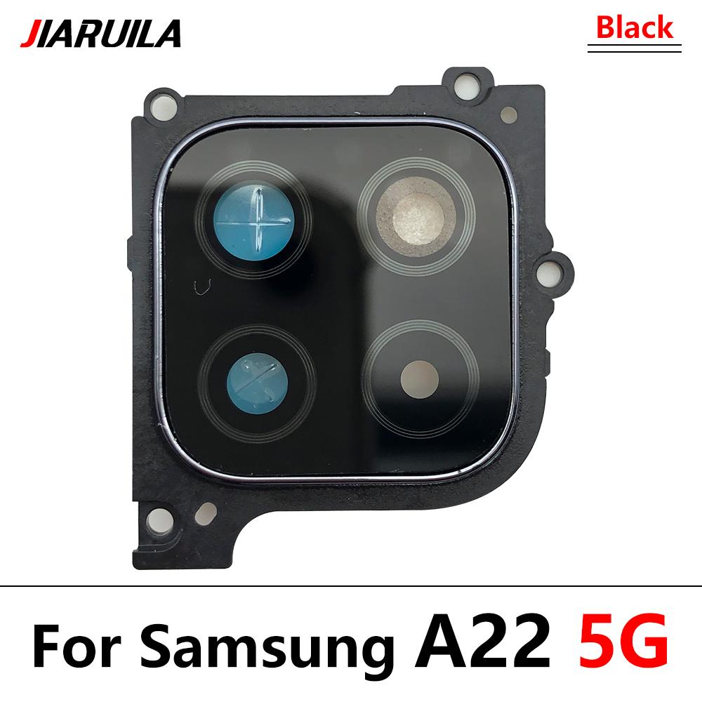 Housing Back Rear Camera Glass Lens With Cover Frame Holder For Samsung A22 5G A22 4G Black Purple Green White