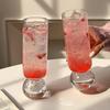 1 Stuks Rechte Glazen Beker Met Balhouder Koffiemelkglas Beker Met Bubbelbodem Bierglas, Sapglas