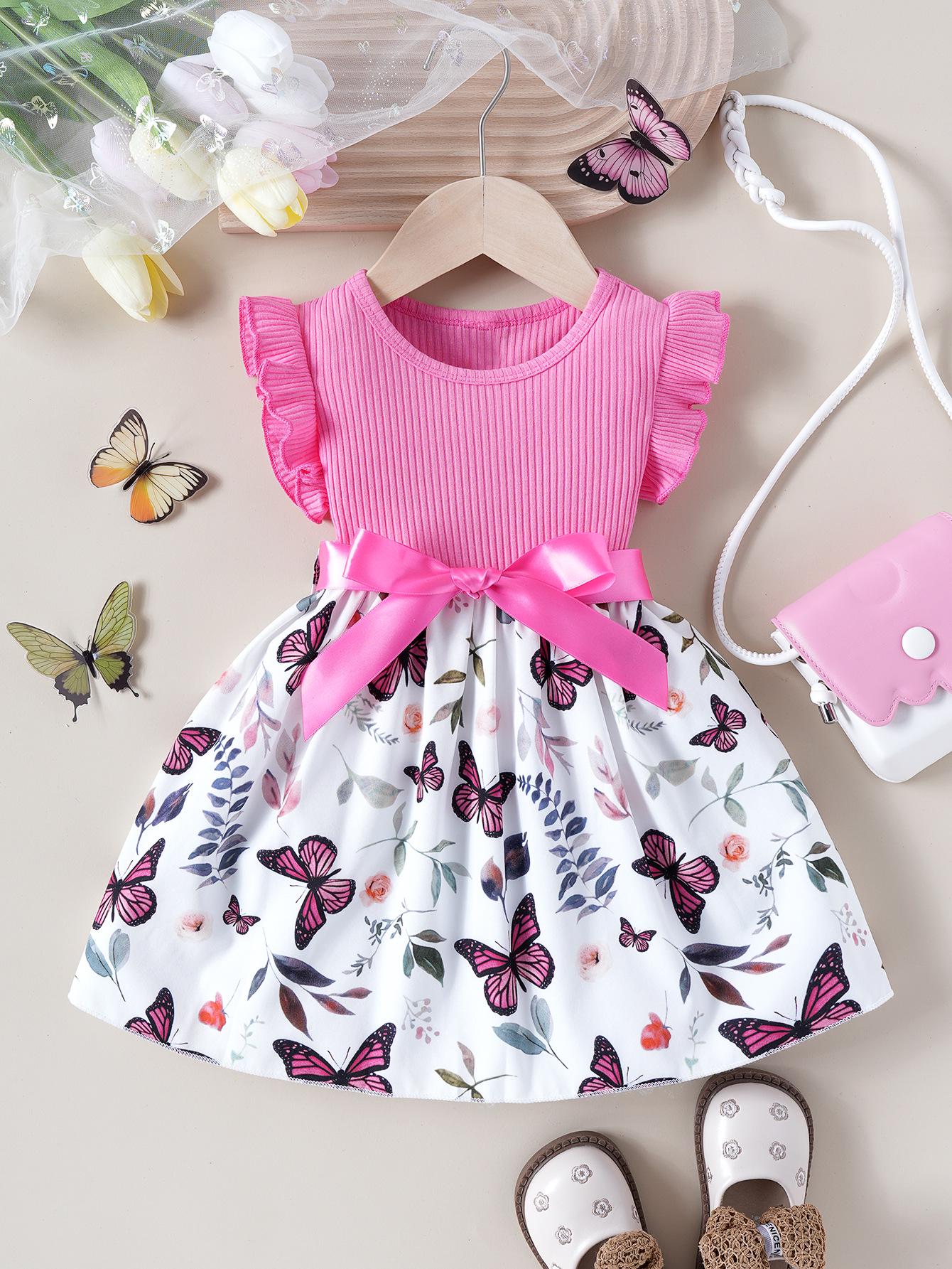 

Летнее платье-принцесса без рукавов для девочек 2024 года с цифровой печатью 130 cm