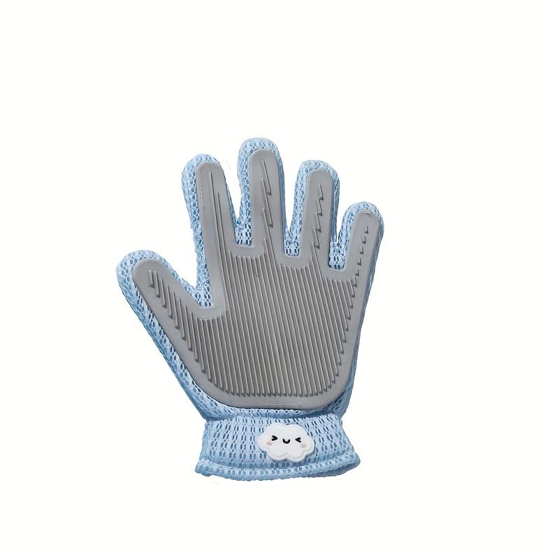 

Двусторонняя щетка для чистки питомцев Самоочищающийся инструмент для линьки + Массажная расческа | Универсальная для кошек и собак Конструкция против разлетающейся шерсти Перчатки для удаления шерсти питомцев синий